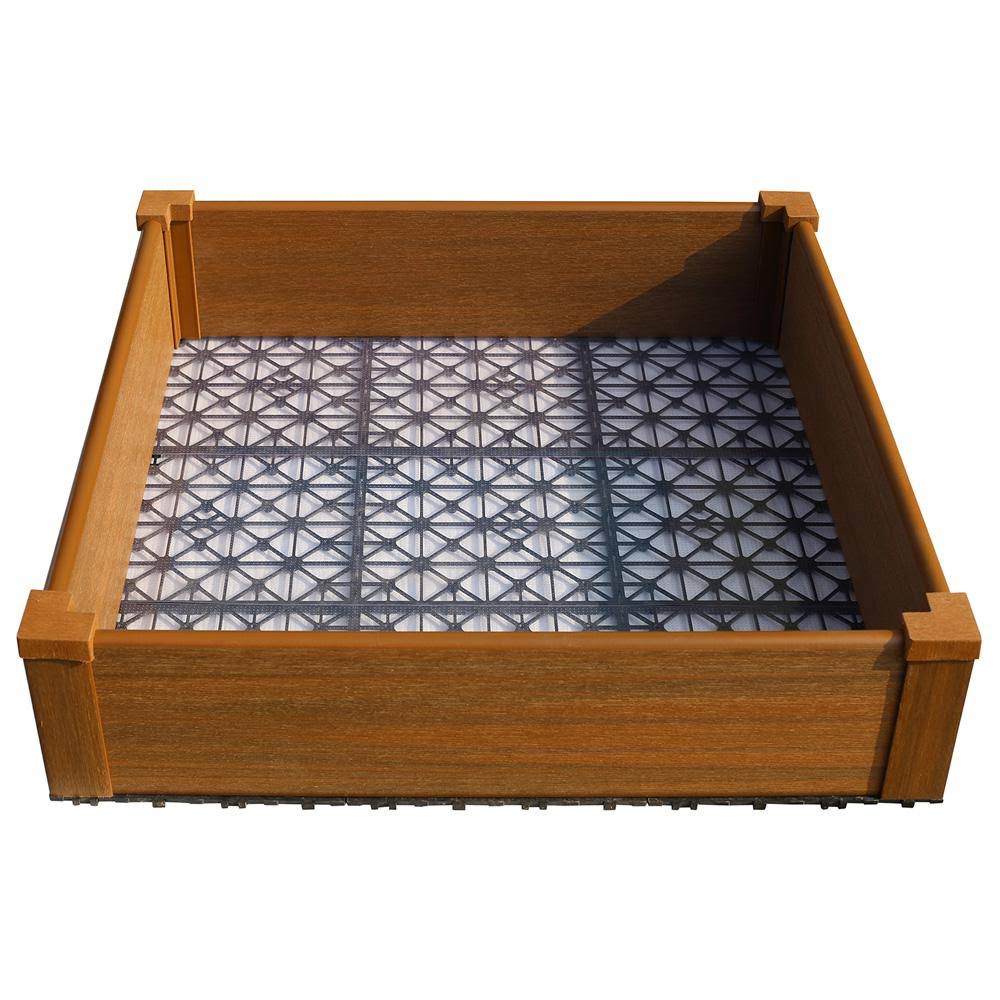 Brown Composite Raised Garden Bed Kit N897436