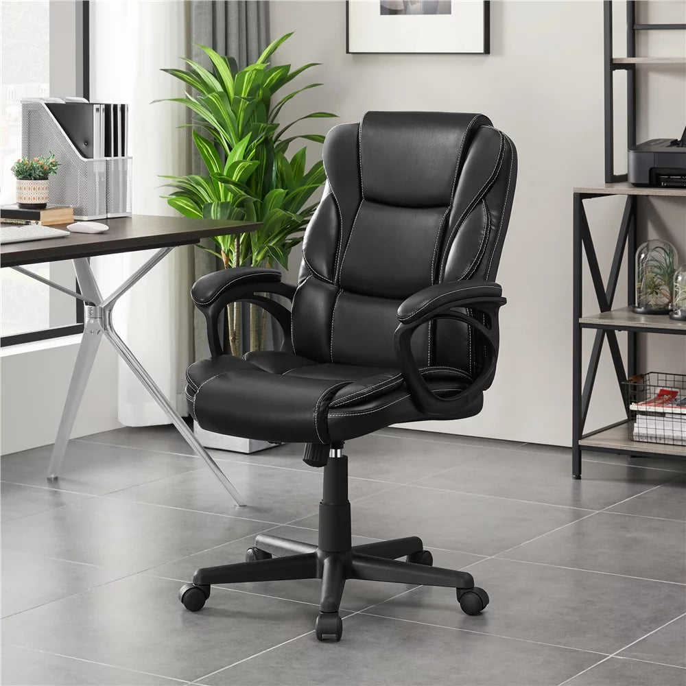 Black Adjustable High Back PU Leather Executive Chair G776259