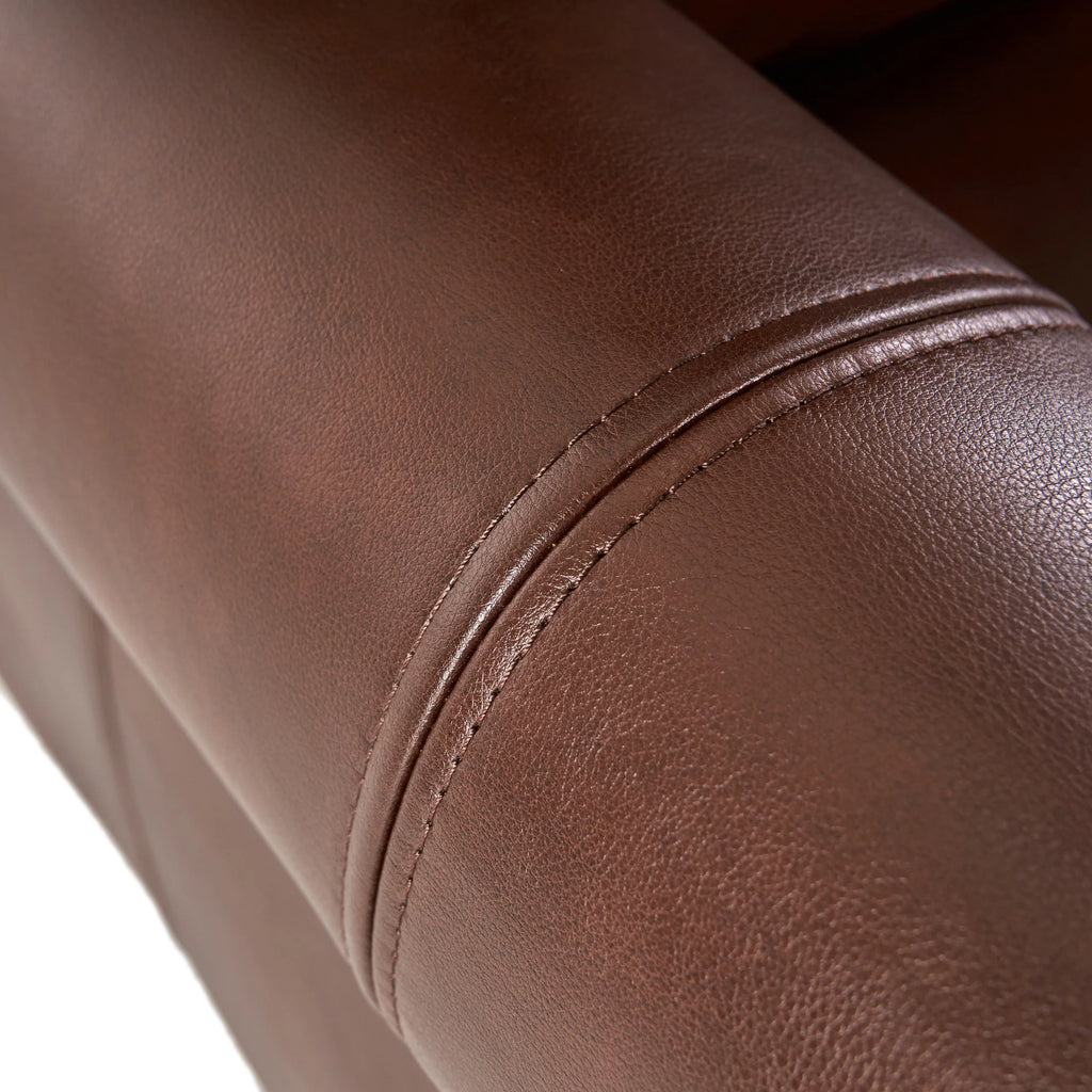 Multibrown and Dark Brown Faux Leather Recliner N841