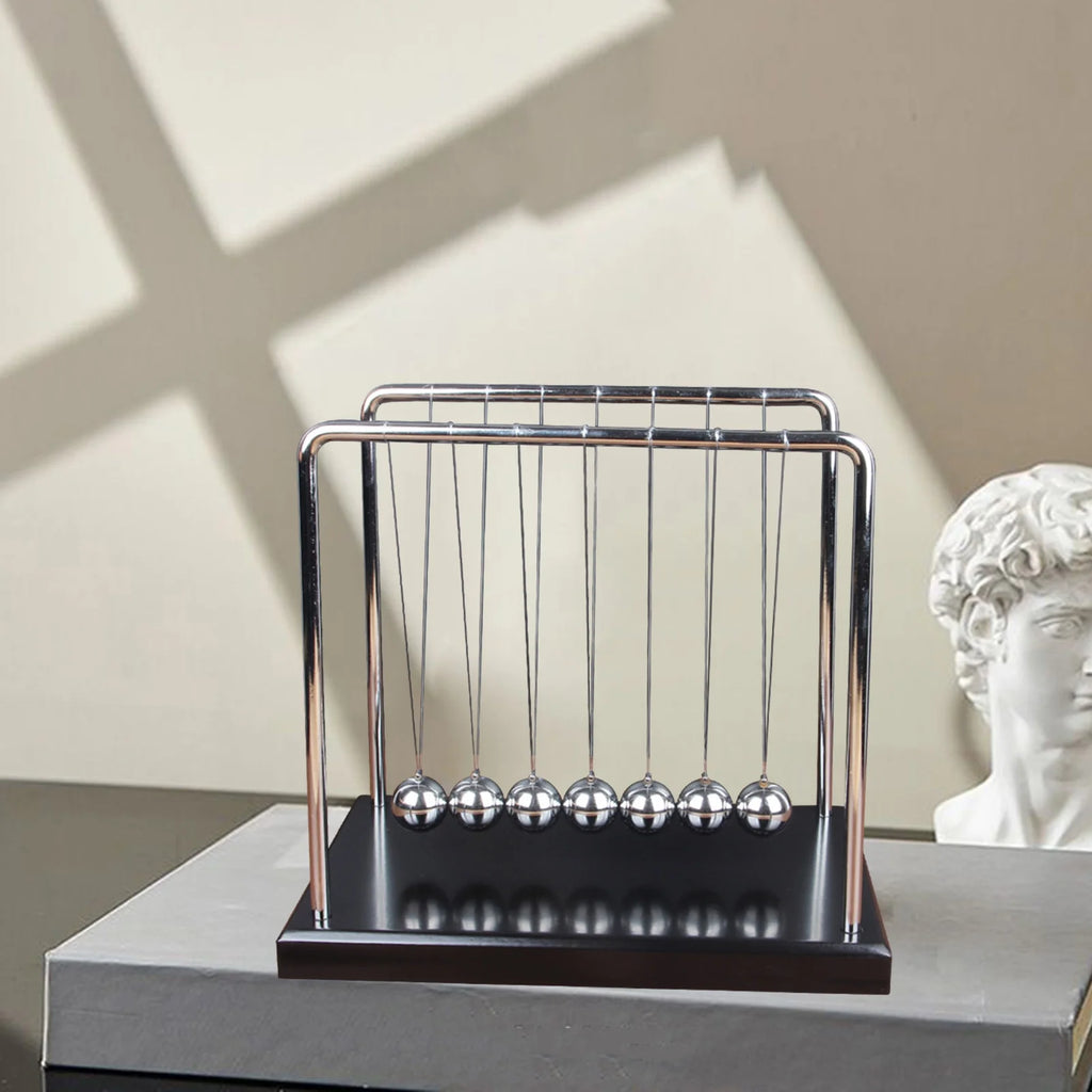Newton Cradle Pendulum with 7 Balance Balls Desk Decor O232612