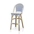 Navy & White Patio Bar Chairs (Set of 2) U15228