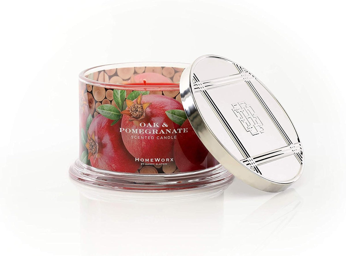 4 Wick Candle, 18 oz, Oak & Pomegranate E925492