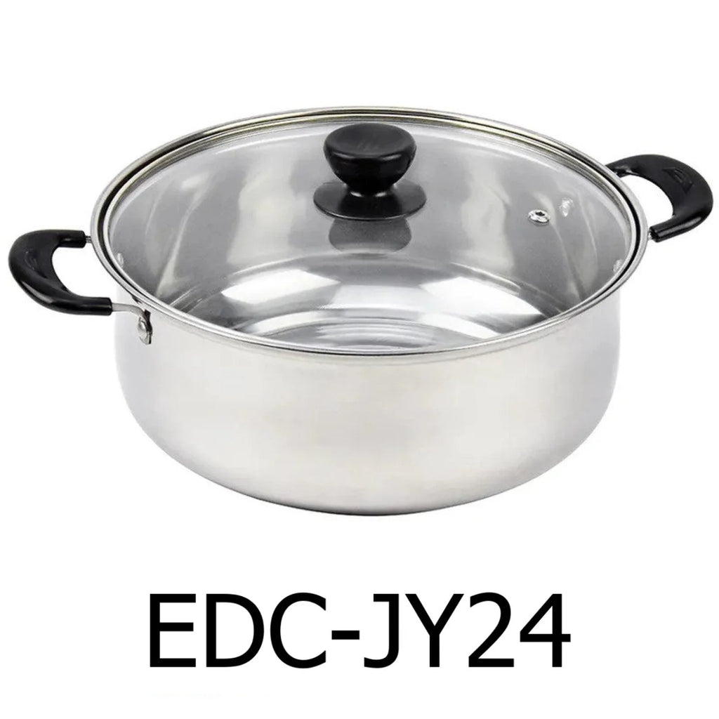 5.5QT Stainless Steel Sauce Pot with Glass Lid D48260