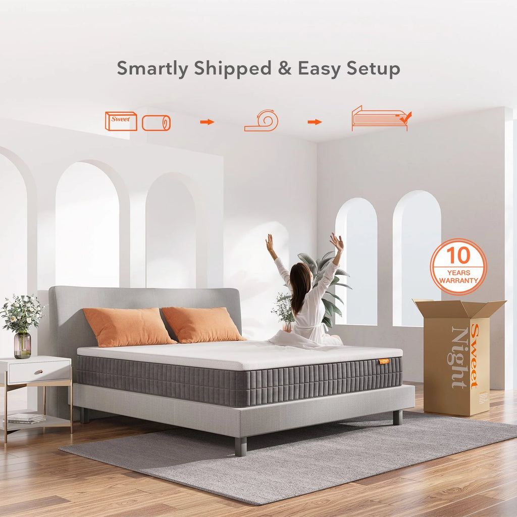 12 Cool Gel Memory Foam Medium Firm King Mattress N386574