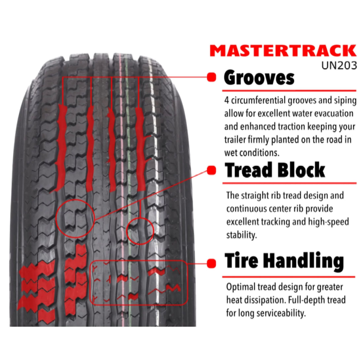 ST205/75R14 6 Ply Radial Trailer Tire B9976