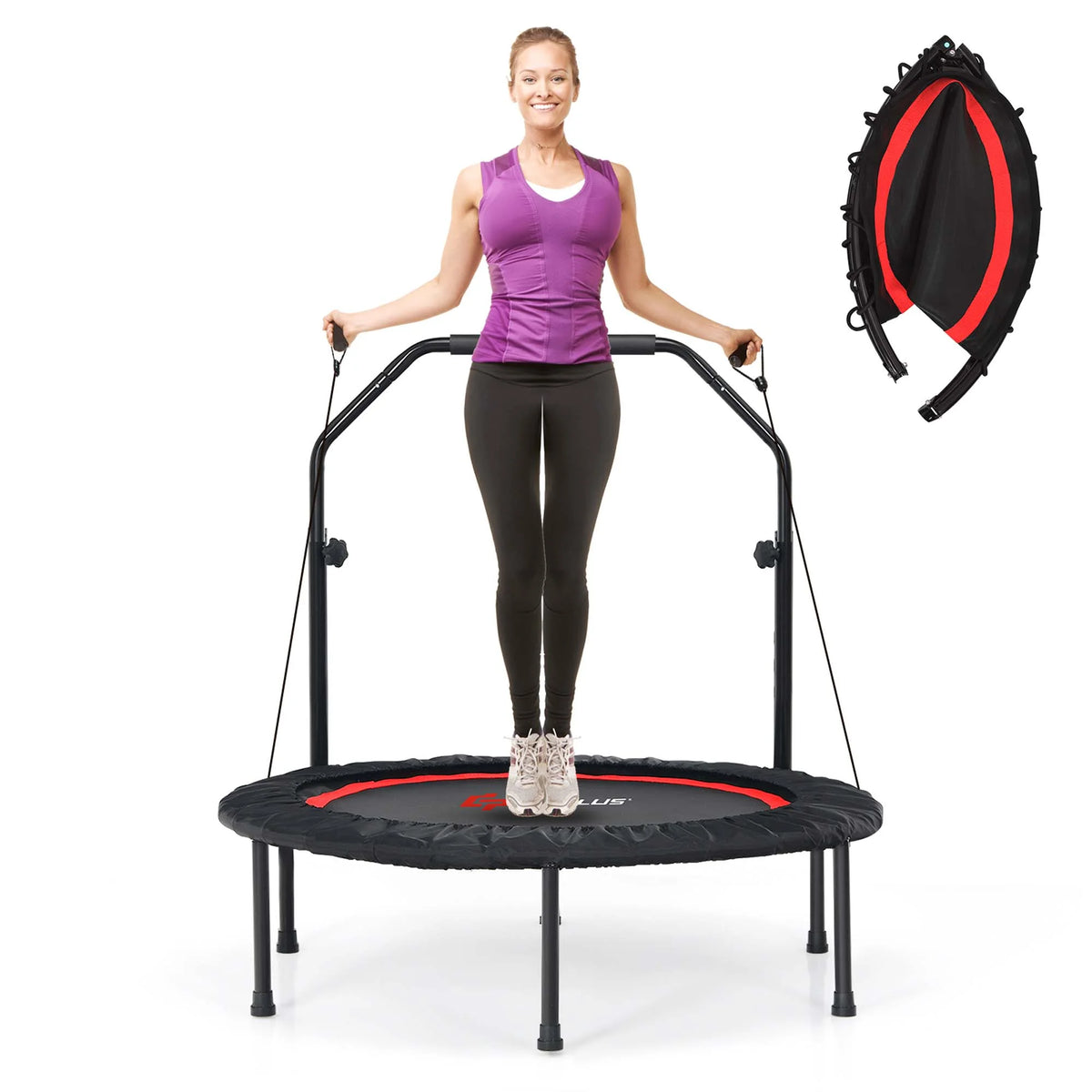 40'' Foldable Trampoline Rebounder with Resistance Bands P484