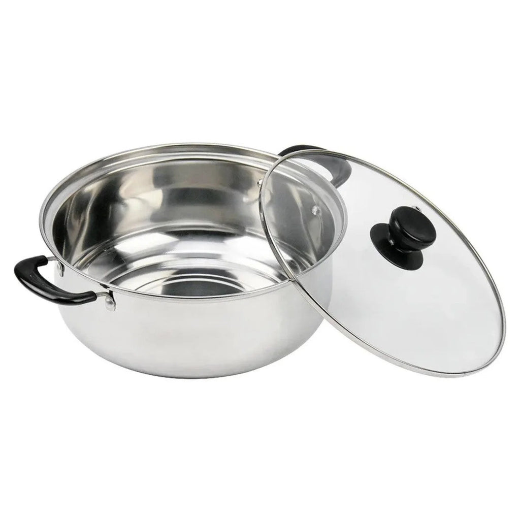 5.5QT Stainless Steel Sauce Pot with Glass Lid D48260