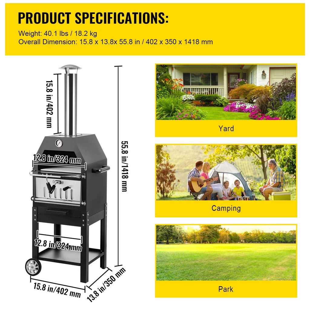 Portable Wood Fired Pizza Oven D10951