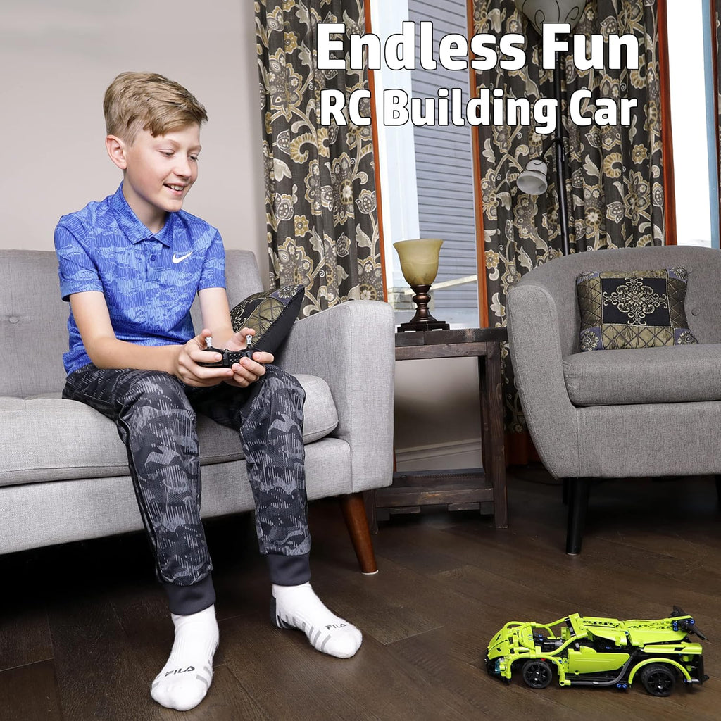 Build Your Own RC Car Kit, 453pc Stem Building Sets A2575