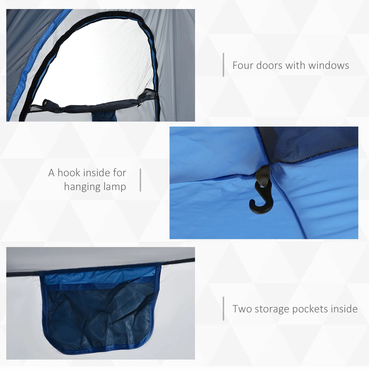 4 Person Pop Up Tent with Windows and Doors O199561