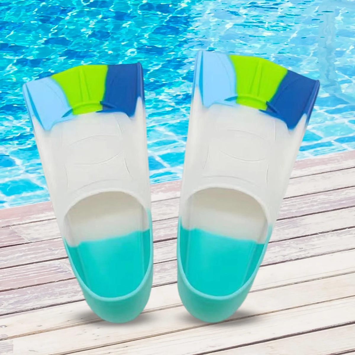 Blue Swim Training Fins for Kids B351043