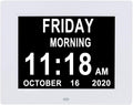 8 Alarm Auto-Dimming Extra Large Display Day Date Time Clock D386466