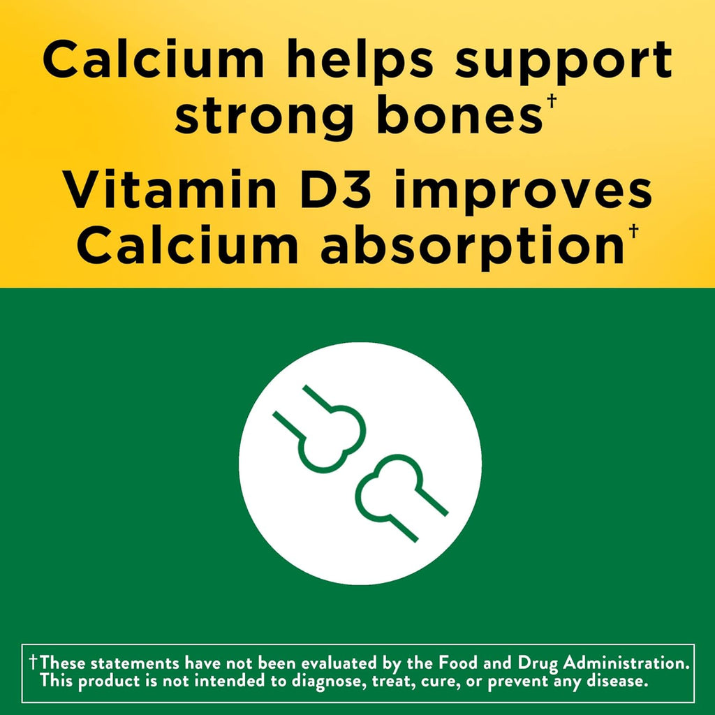 Calcium 600 mg with Vitamin D3 Dietary Supplement 100 Softgels X197