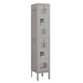 12x22 Wide Double Tier Vented Metal Locker Gray R1400
