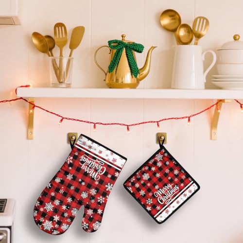 Christmas Oven Mitts and Pot Holders Sets of 2 Heat Resistant T5830