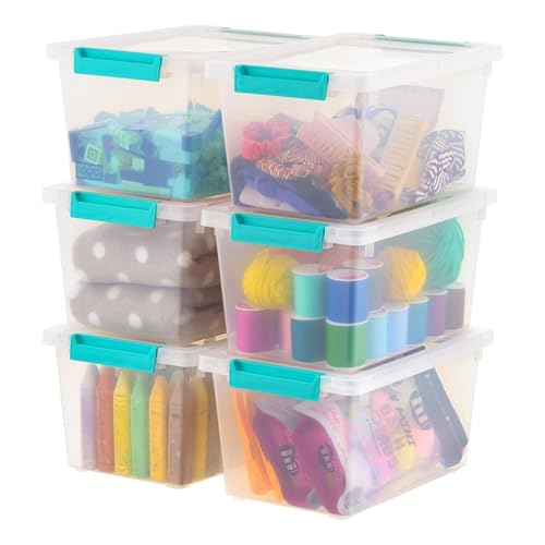 6 Qt. Clear Plastic Storage Bins with Lids, 4 Pack T762