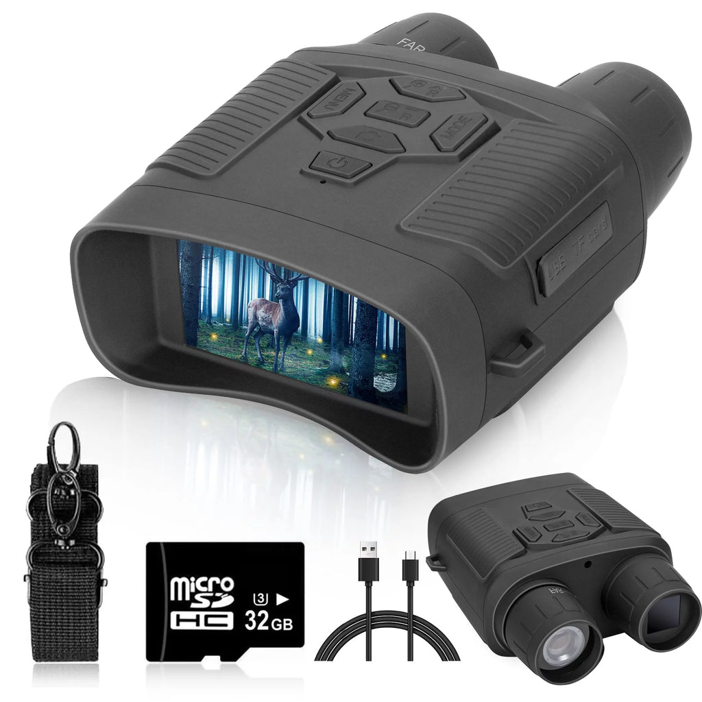 Night Vision Binoculars with 32GB SD Card 36MP 4K 5x Zoom X266