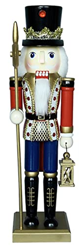 14 inches Wooden Nutcracker Christmas Decoration White W4943