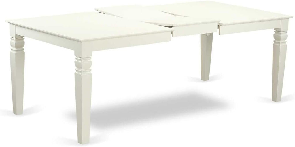 9 Piece Dining Set with Rectangle Kitchen Table and 8 Padded Chairs, Linen White M564302