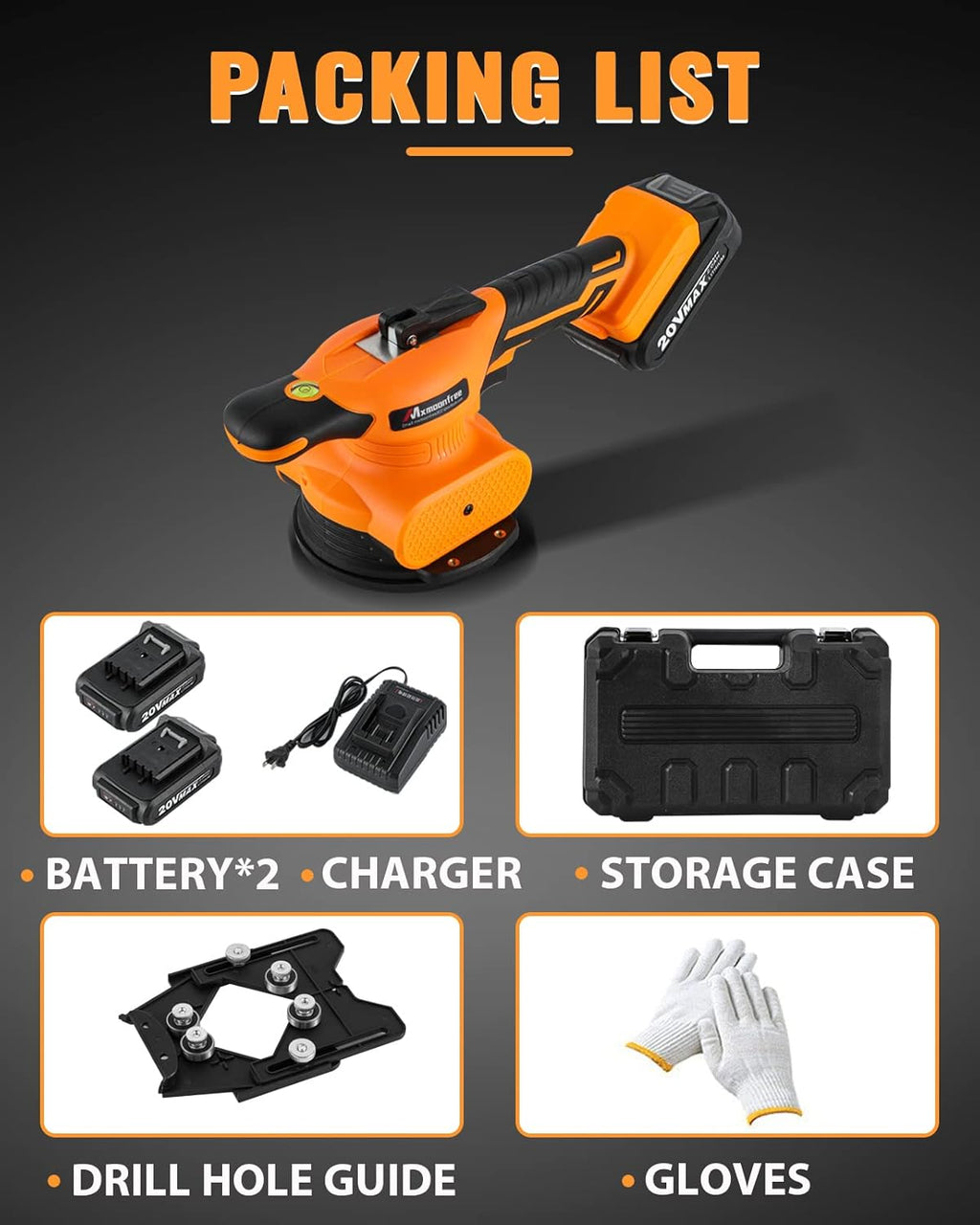 Tile Vibration Machine with Suction Cup and Storage Case K52022