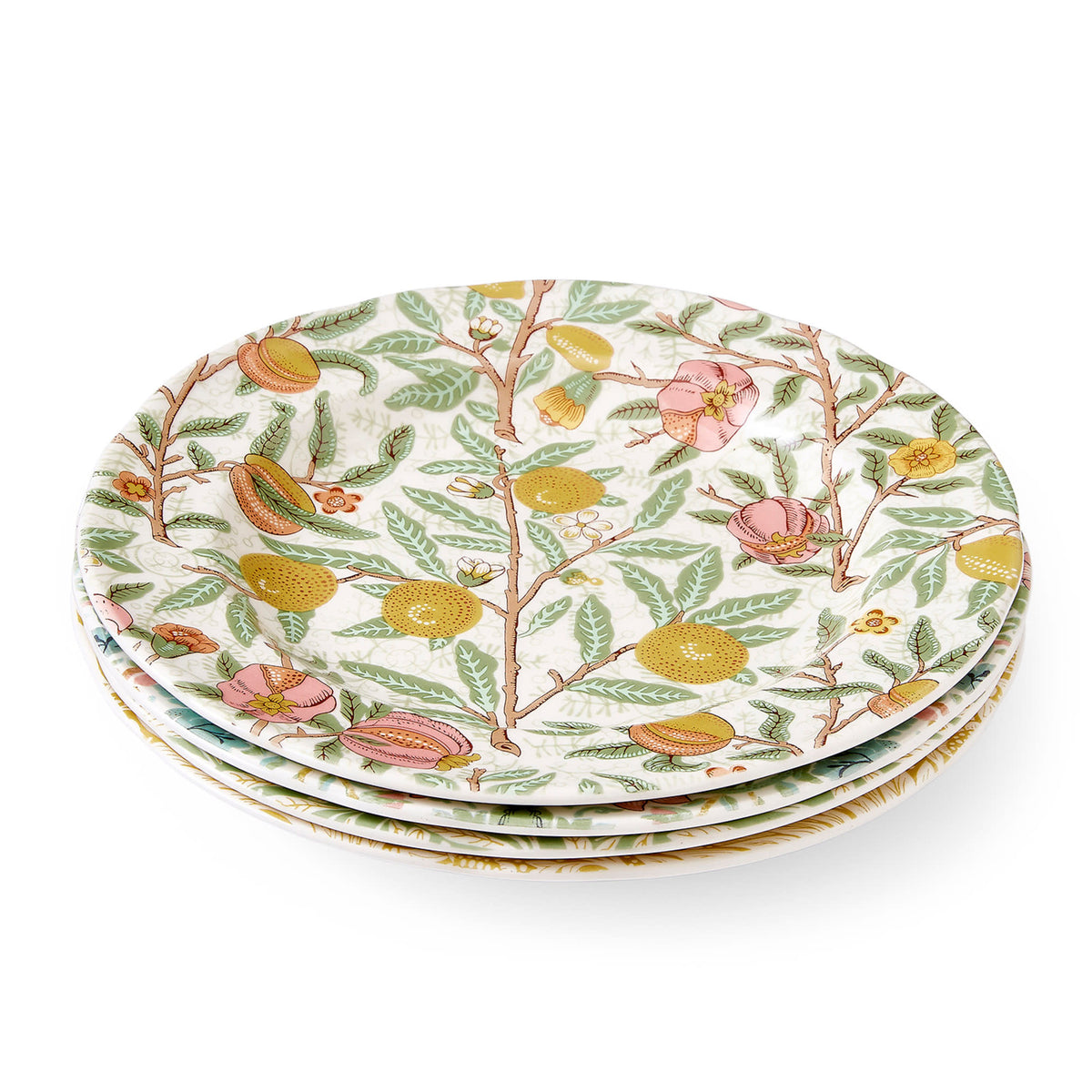 Multicolored Luncheon Plate Set of 4 S8061