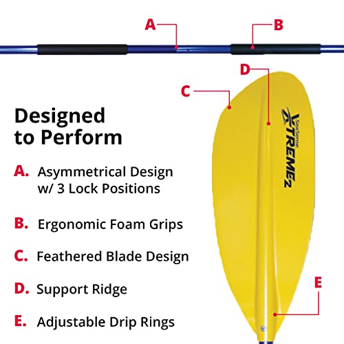 96” Fiberglass Reinforced Nylon 2-Piece Kayak Paddle H807