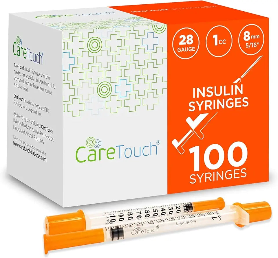 Insulin Syringes 28g 5/16" 1 cc Pack of 100 D184