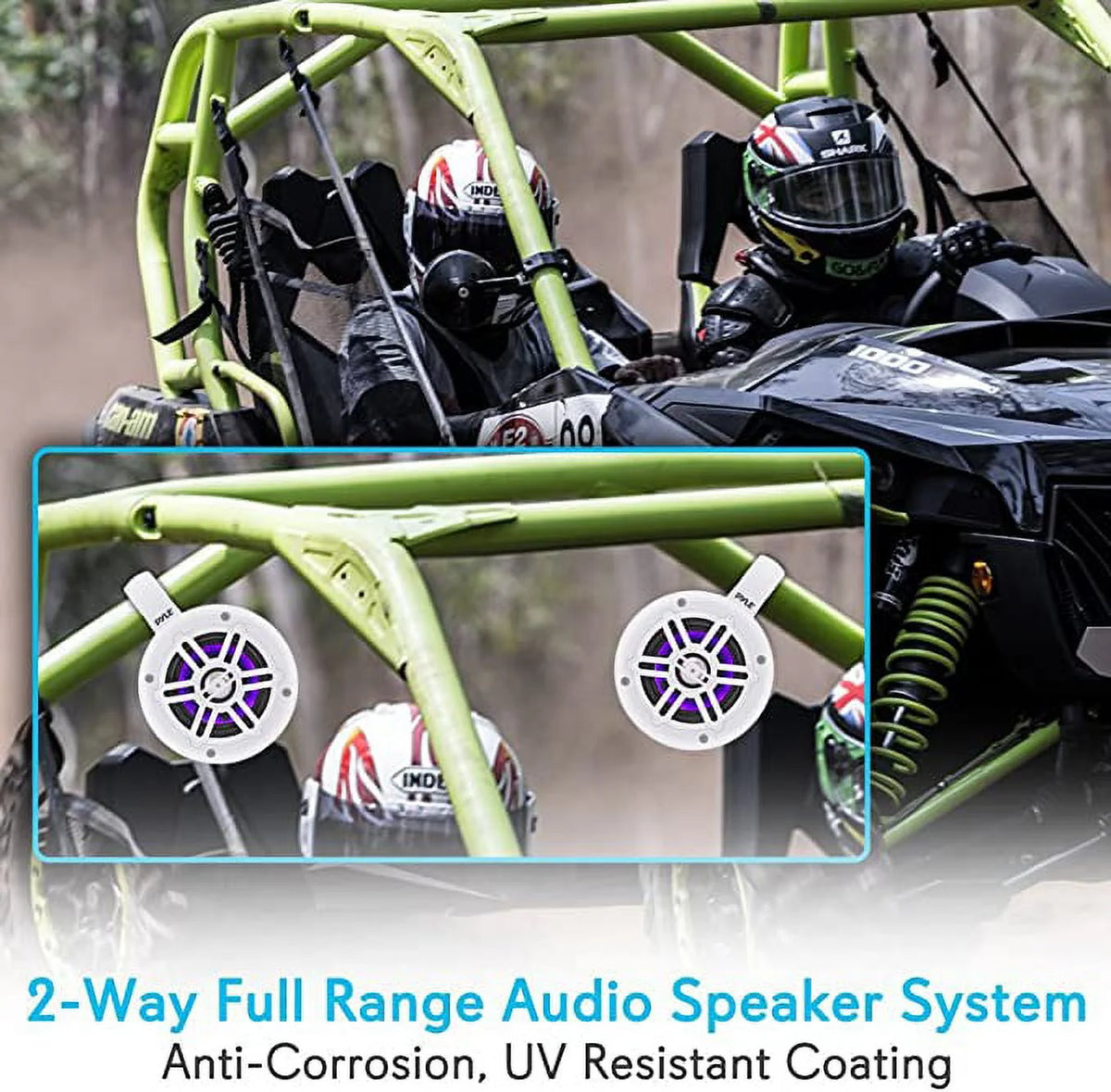 4 Inch 300 Watt Bluetooth Marine Tower Speaker System, Pair A814938