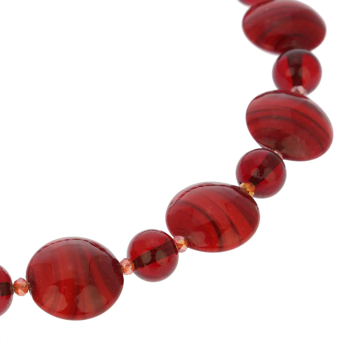 Ruby Red Murano Glass Necklace I889