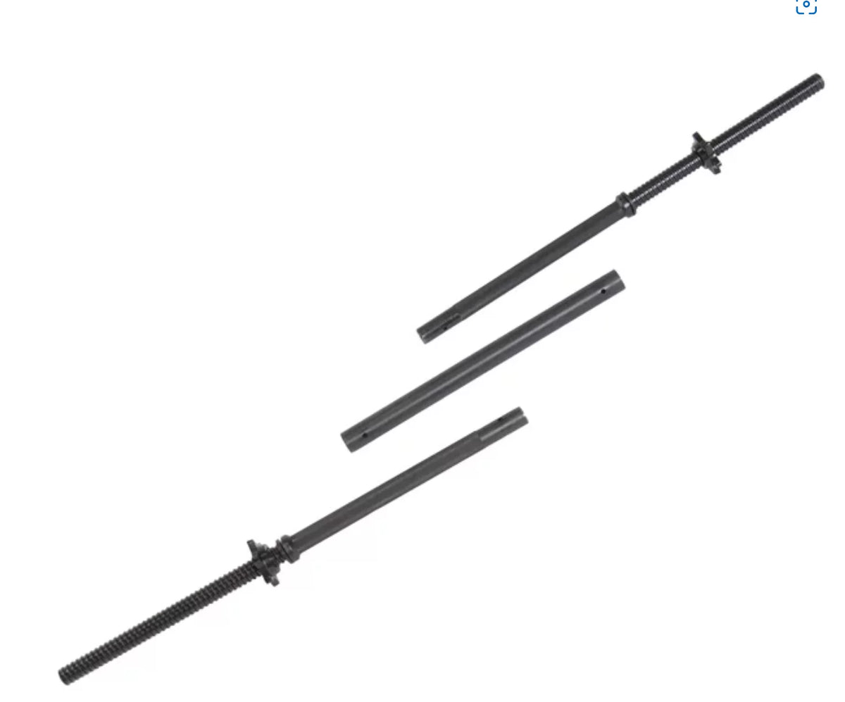Standard 3-Piece Weightlifting Bar with Threaded Ends Q3821