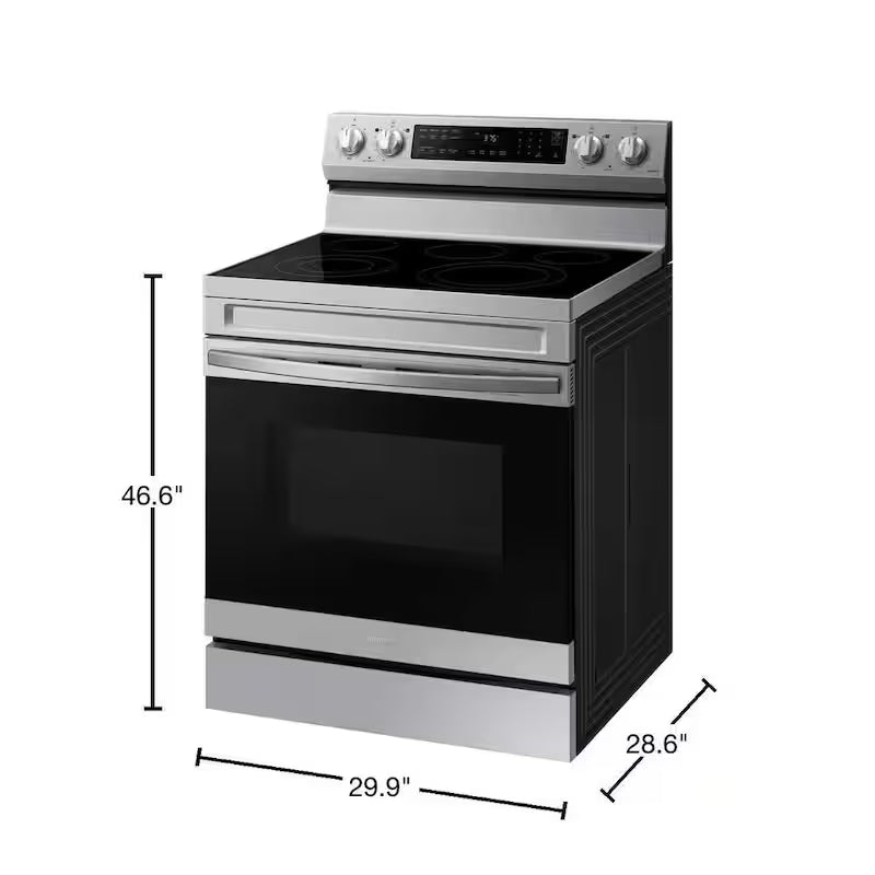 6.3 cu. ft. Convection Electric Range with AirFry in Stainless Steel T985