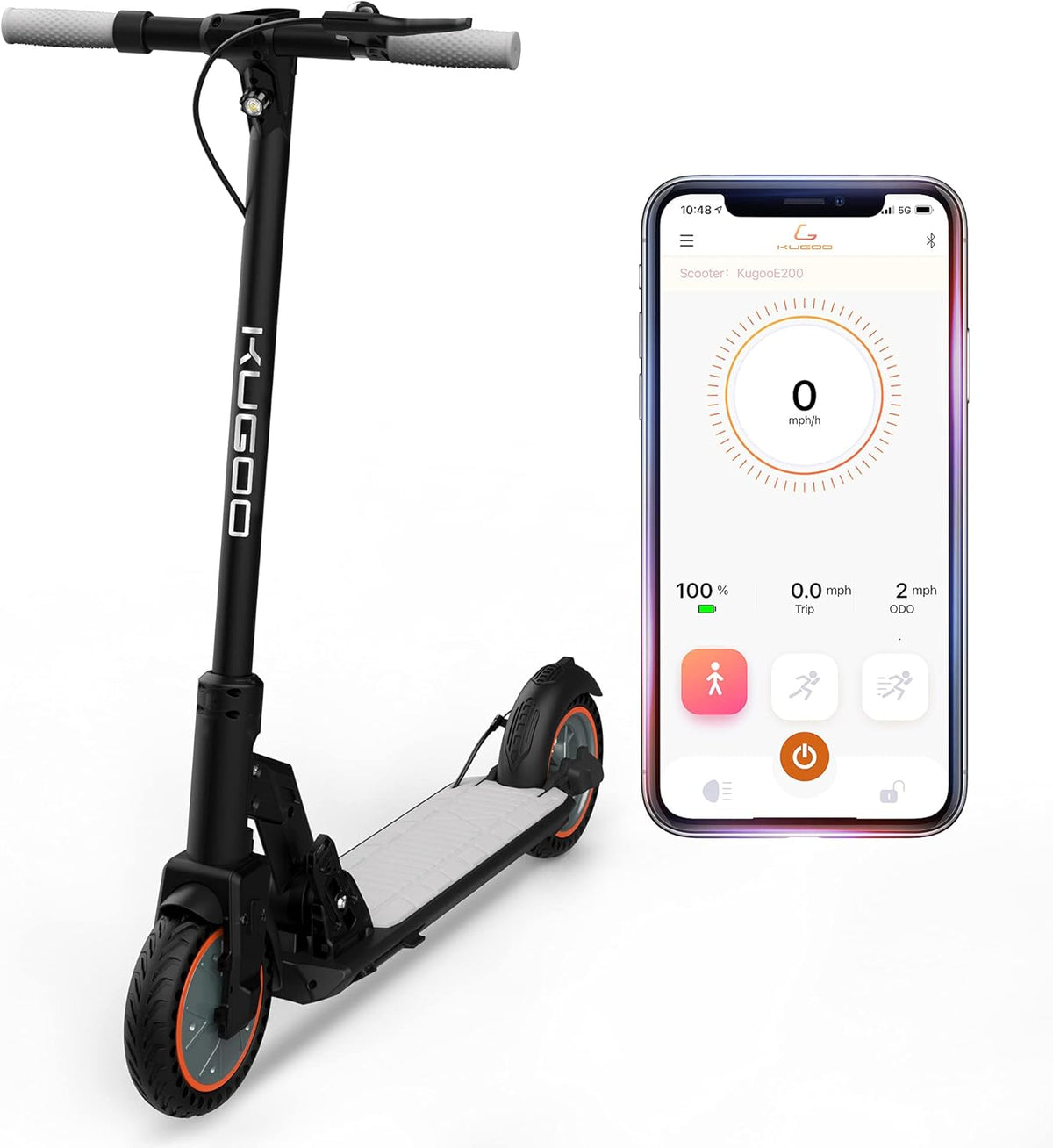 350W Electric Scooter with Foldable Frame & Handle Bar, 8 Inches Inflation-Free Tires Q215