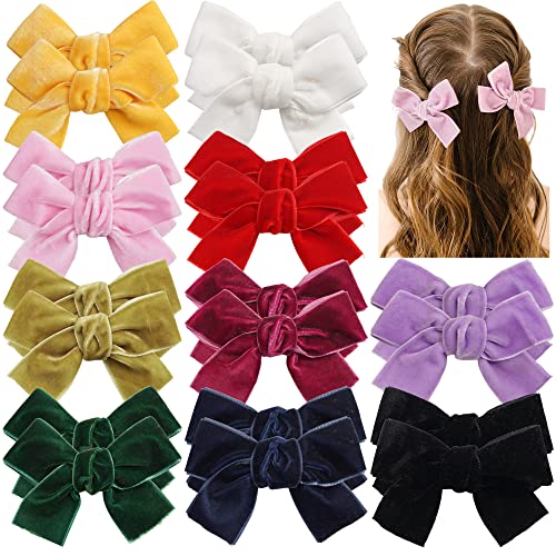 Velvet Hair Clips and Barrettes 20pcs K295