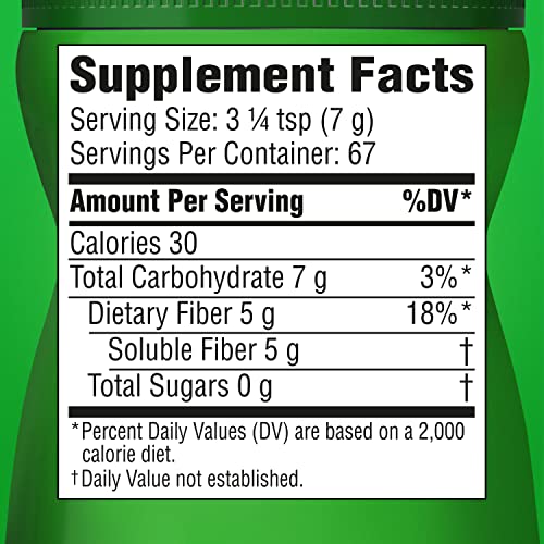Prebiotic Fiber Supplement Powder - 67 Servings (17.6 Ounces) X802364