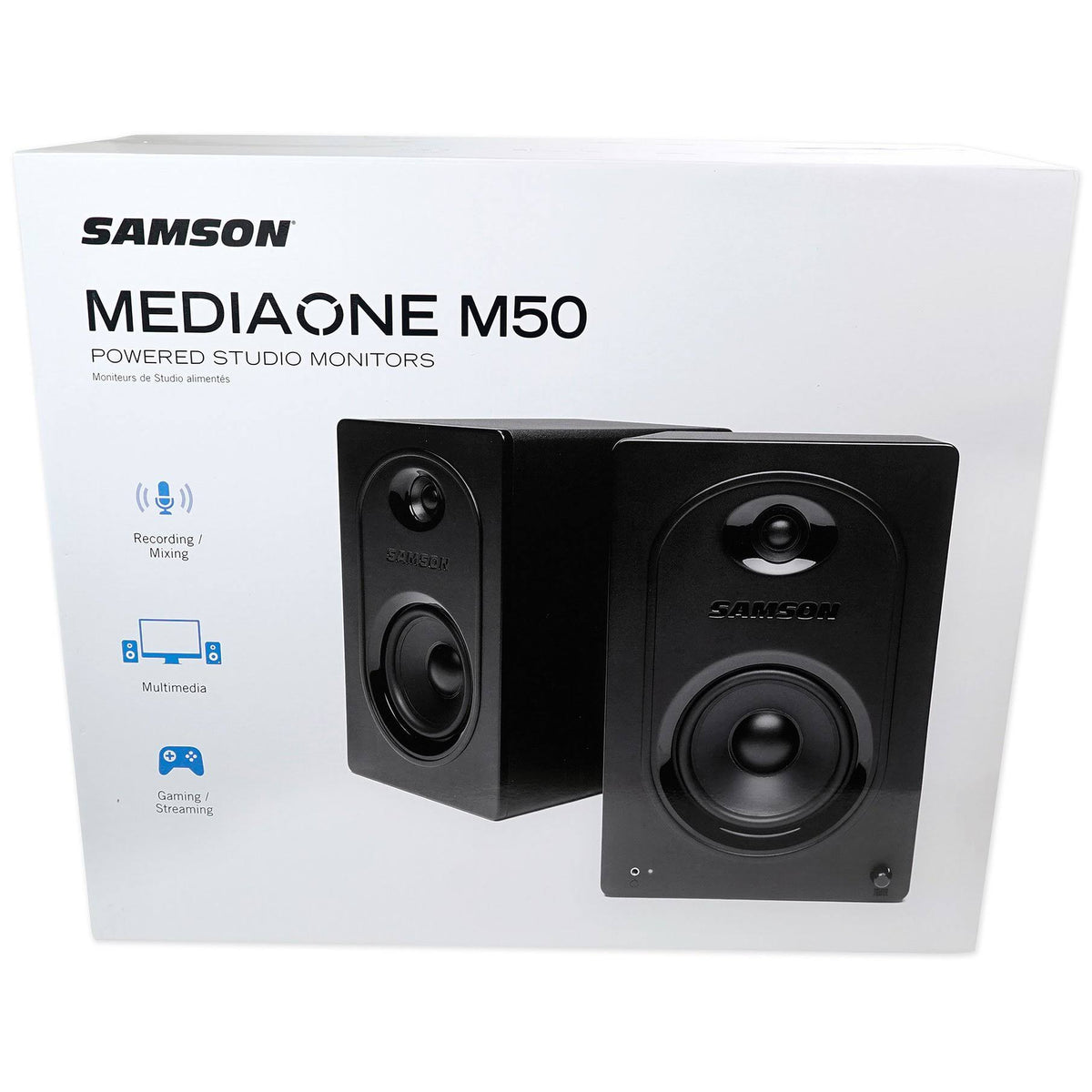 Pair Samson M50 5x22 Computer Speakers Monitors H93372