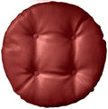 Saddle Brown 14" 4 Pack Faux Leather Round Bar Stool Cushions R4221