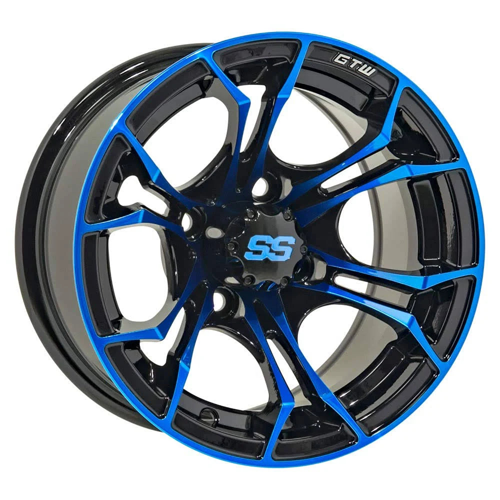 Blue/Black Aluminum Golf Cart Wheel J238780