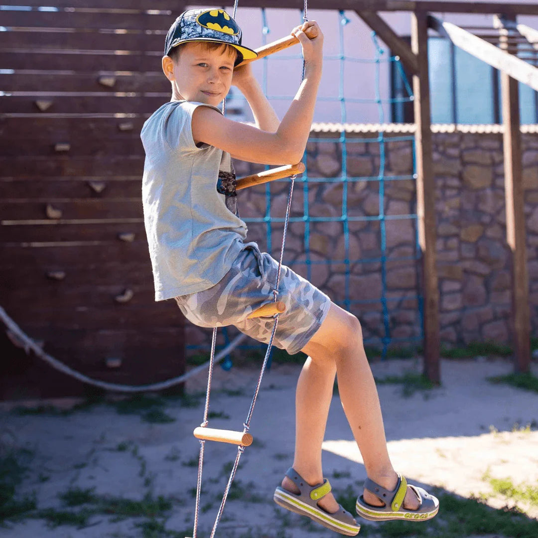 2-in-1 Rope Swing and Ladder Set for Kids Z8612