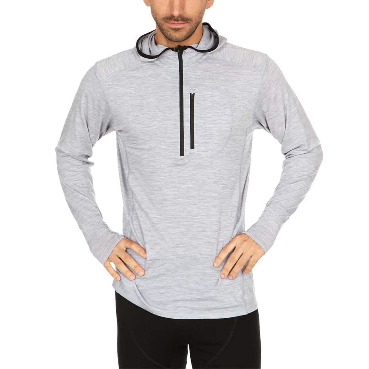 Wool 1/4 Zip Merino Sun Hoodie J1248