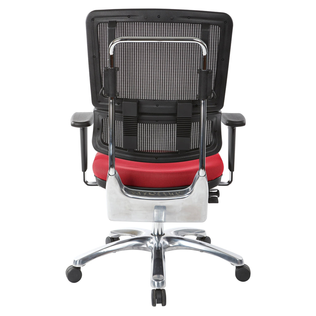 Olive Black Mesh Back Fabric Seat Chrome Base Chair P4216