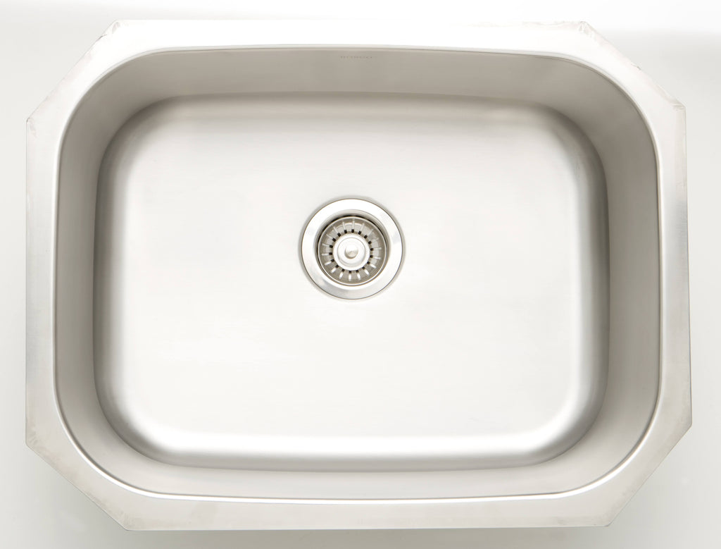 Stainless Steel Chrome 24.75-Inch 18-Gauge Kitchen Sink W399