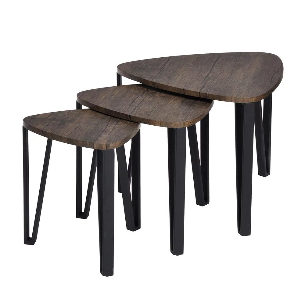 Set of 3 Wood Look Nesting Coffee Table H5145