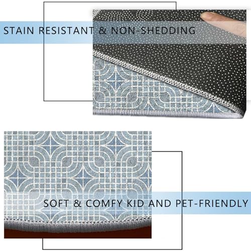 Round Rug 5 FT Anti-Slip Chair Mat Q792