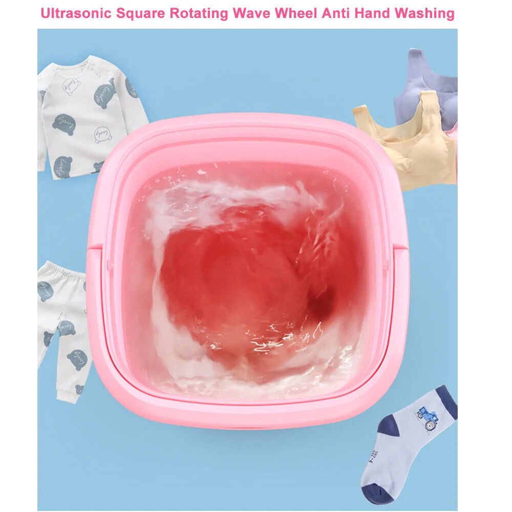 Portable Mini Washer with Dryer Pink B9352