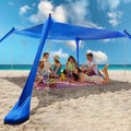 Beach Tent Sun Shelter, 4 Person Pop Up, UPF50+ Protection Q65596