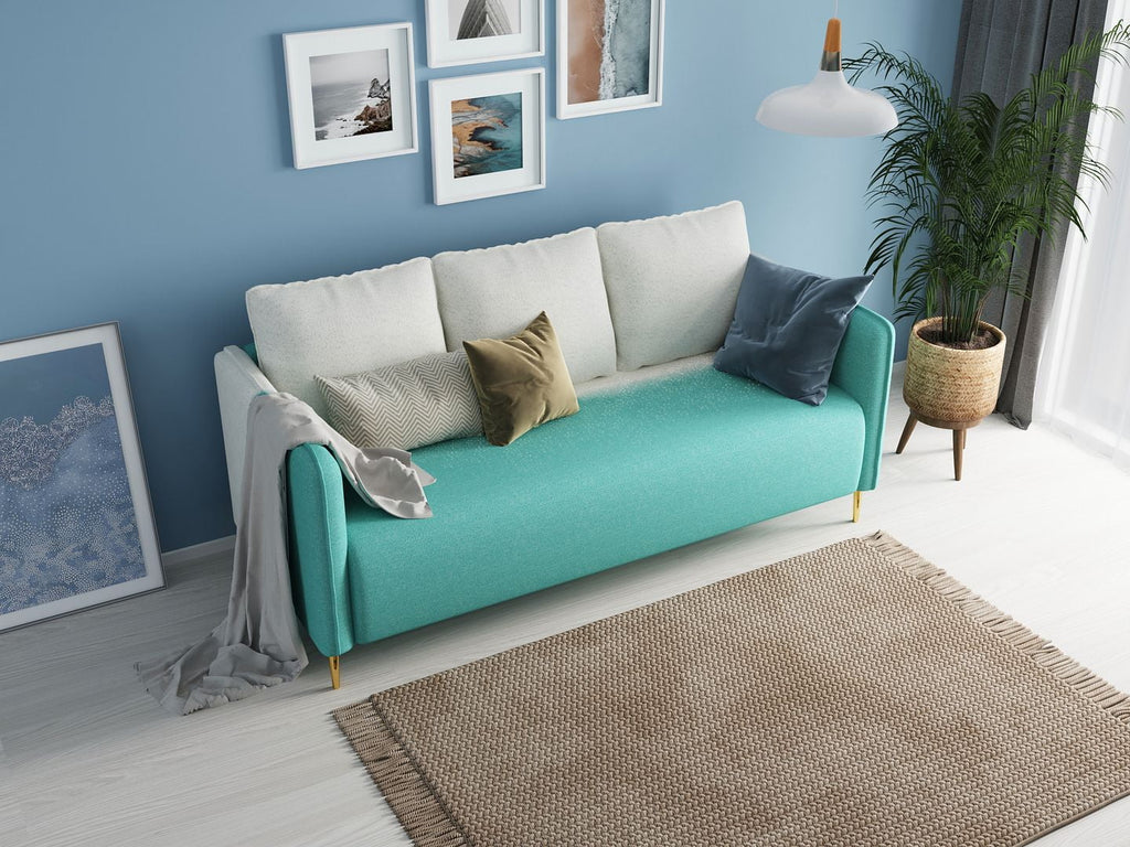 Transitional Futon Sofa with Metal Legs D4137