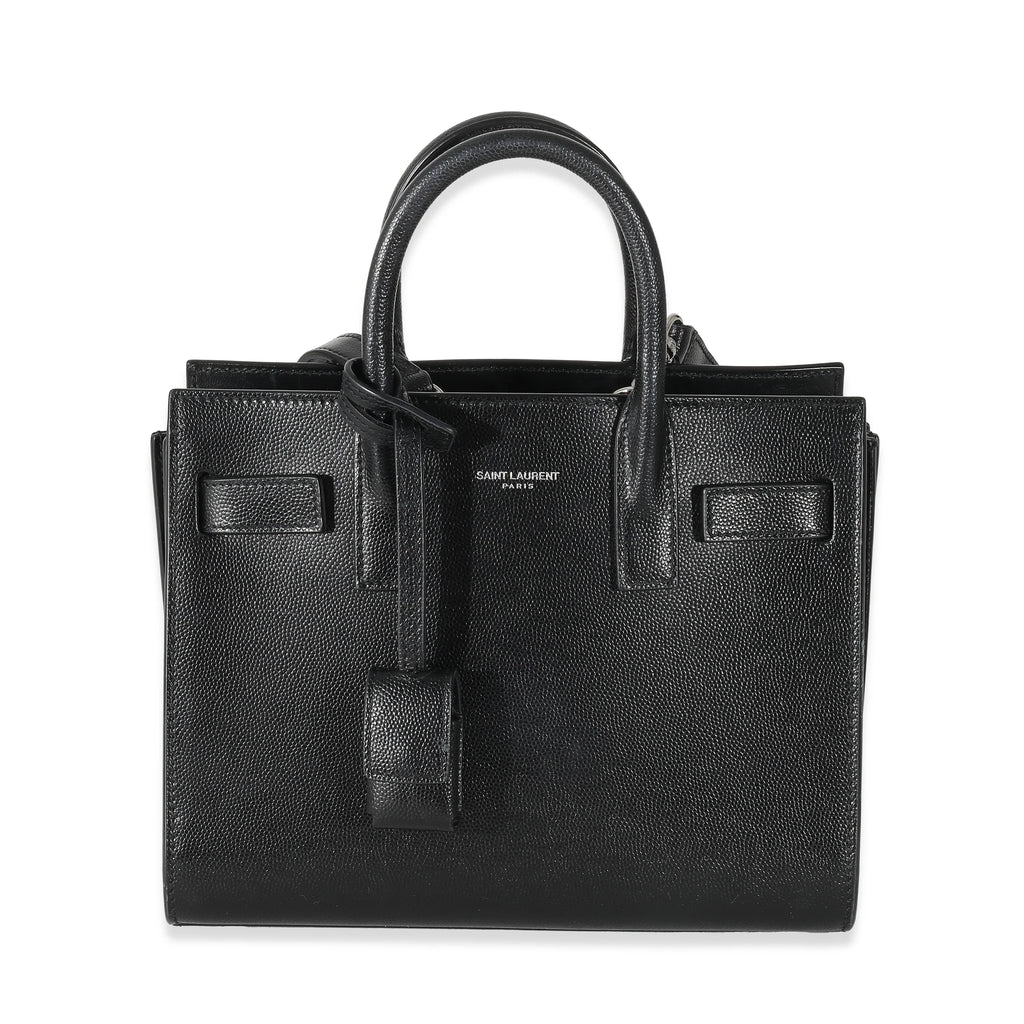 Black Grained Leather Nano Sac De Jour G278769