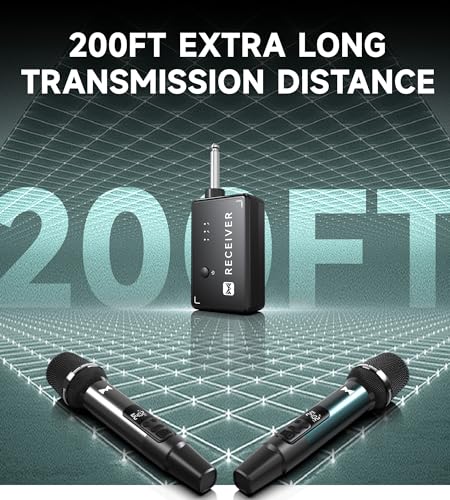 Metal Dynamic Wireless Microphone with Rechargeable Receiver U373942