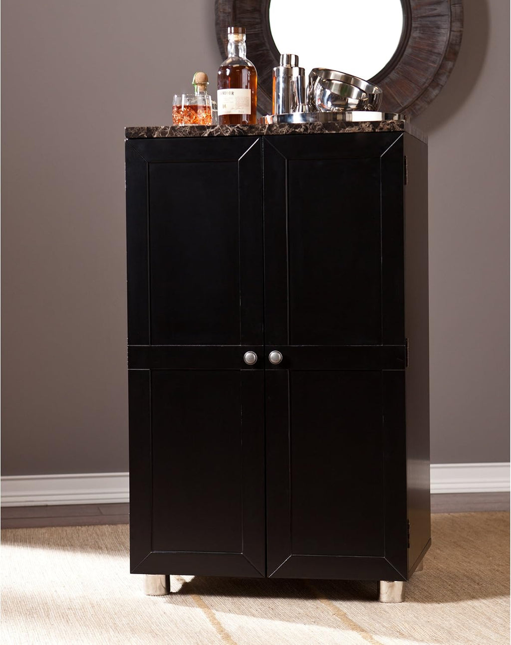 Black Bar Cabinet S692