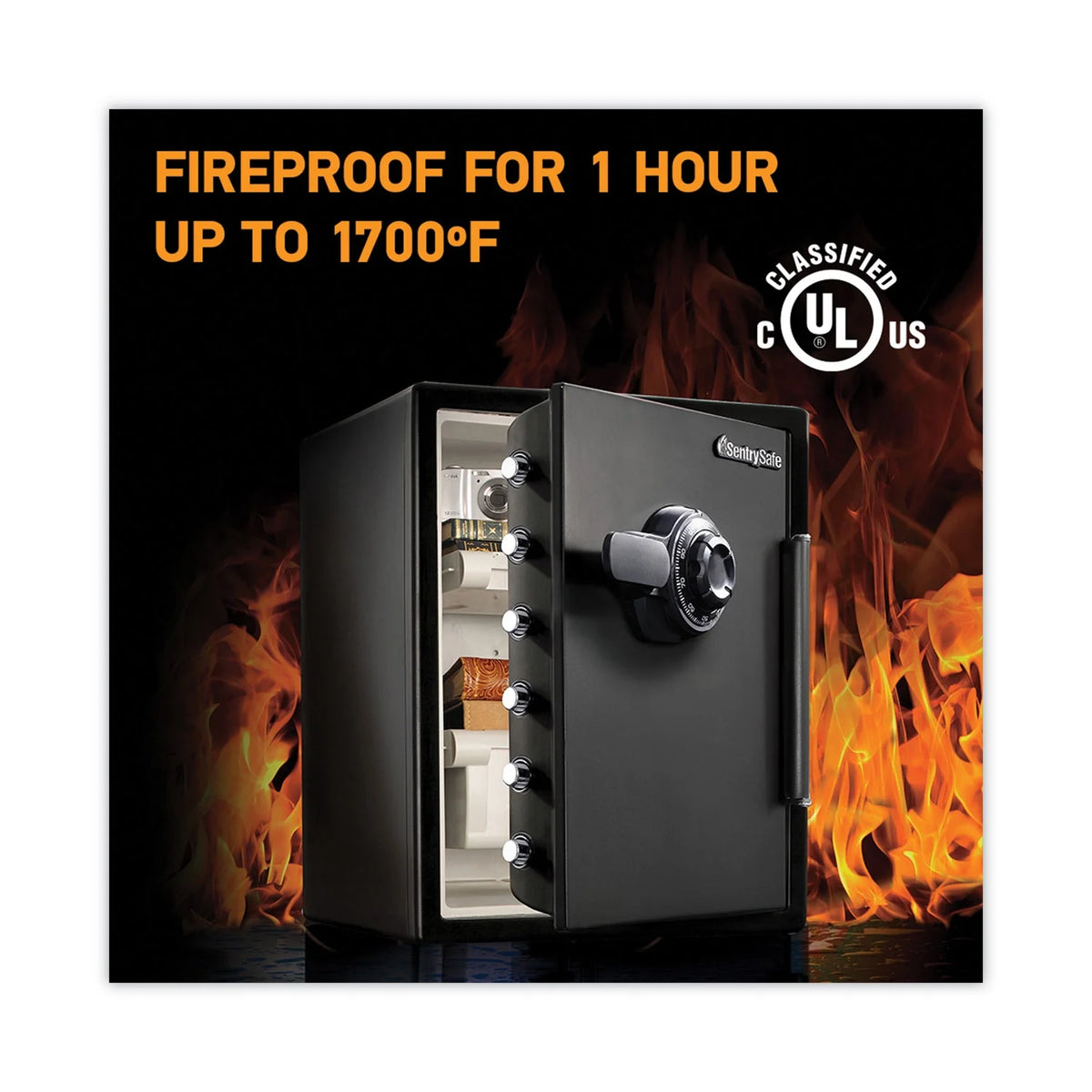 Fire-Safe with Combination Access, 2 cu ft, Black D7395